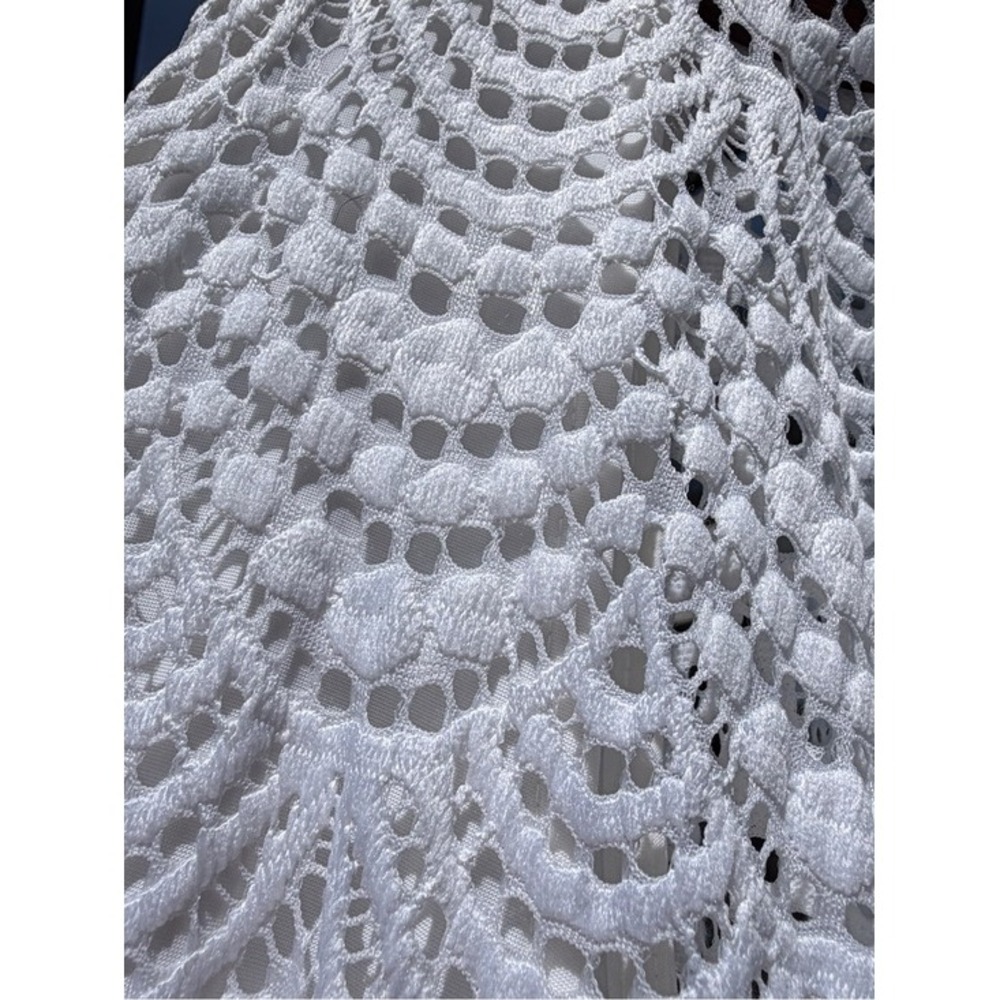 Lilly Pulitzer Parigi White Scalloped Lace Flutter Sleeve Maxi Dress Small - Picture 12 of 16